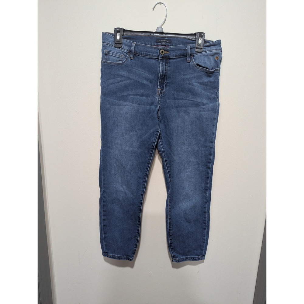 Tommy Hilfiger Jeans Womens 12 Skinny Greenwich Dark Wash Blue Stretch